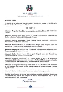 Decreto-viceministros-de-turismo-Luis-Abinader